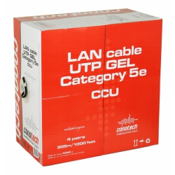 Kabel UTP-5 CCu PE+żel karton 305m. (skrętka komputerowa zewnętrzna)